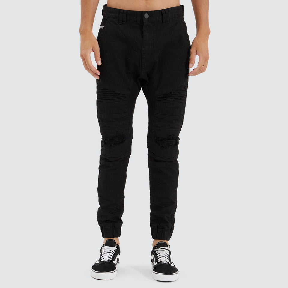 Nena And Pasadena Viper Denim Jogger - Black