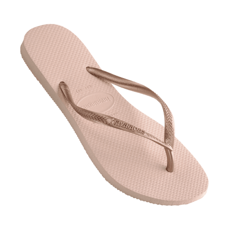 Havaianas Slim Metallic Thongs - Ballet Rose