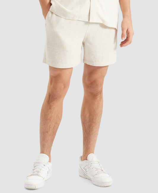 Nomadic Paradise Seaside Linen Shorts - Oatmeal