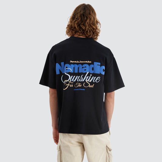 Nomadic Paradise Sunshine Street Tee - Jet Black