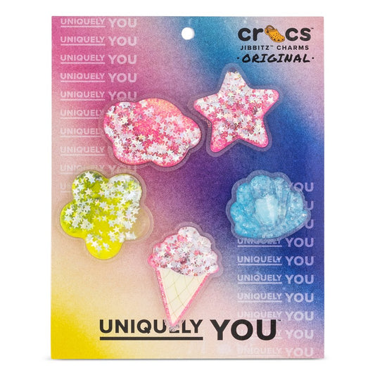 Crocs Jibbitz Charms 5 Pack - Squish Glitter Icons