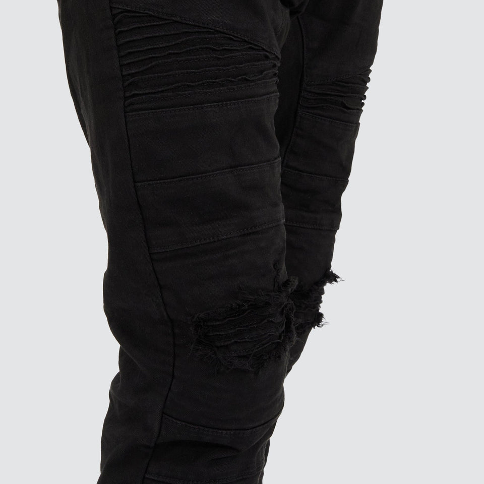 Nena And Pasadena Viper Denim Jogger - Black