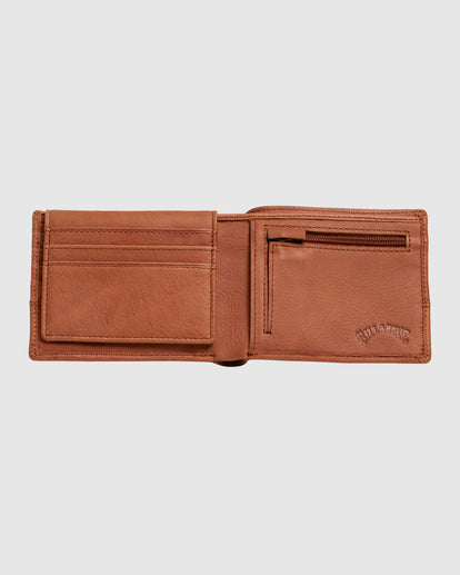 Billabong Dimension 2in1 Leather Wallet - Tan