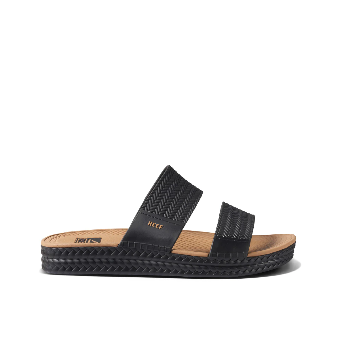 Reef Womens Water Vista Slide - Black/Tan