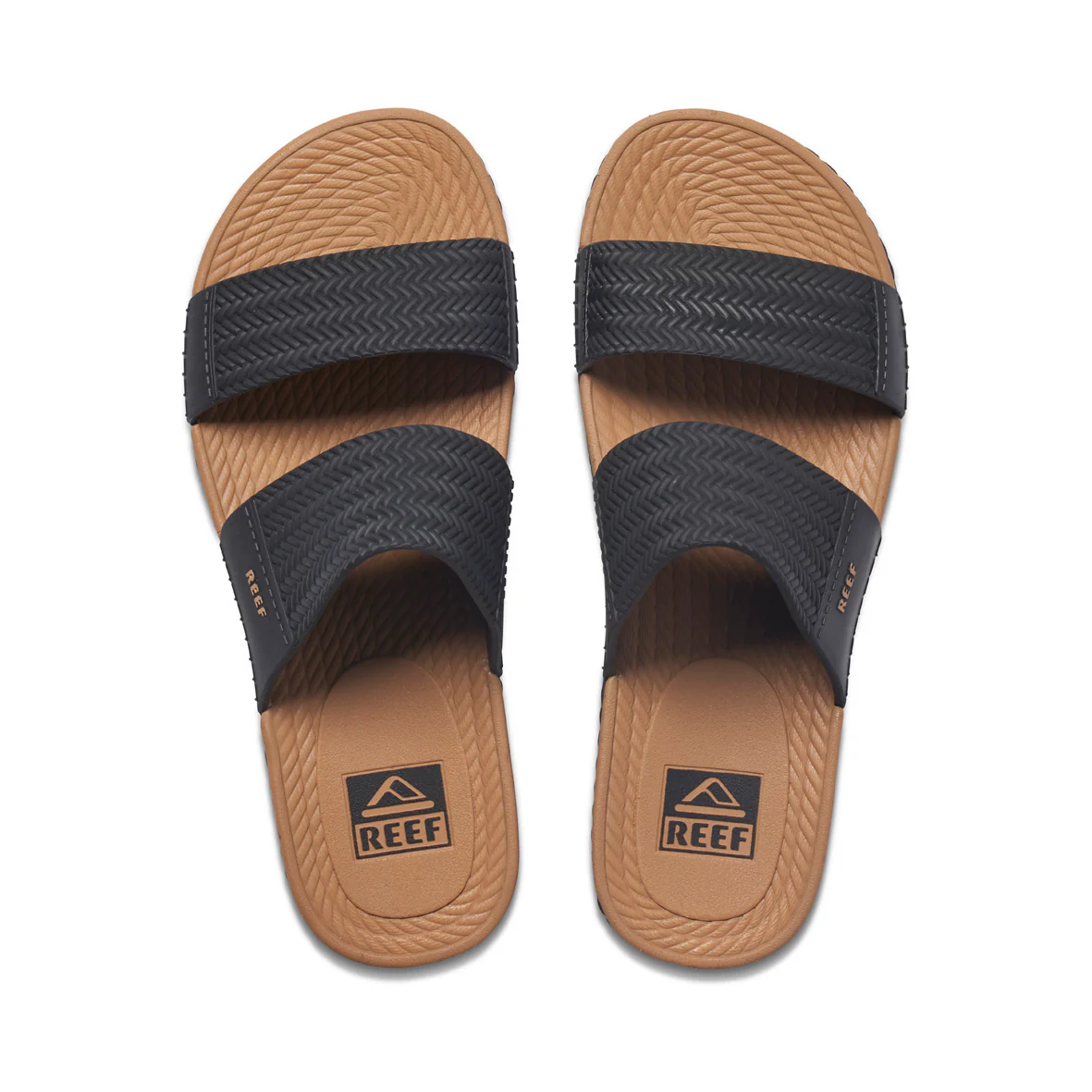 Reef Womens Water Vista Slide - Black/Tan