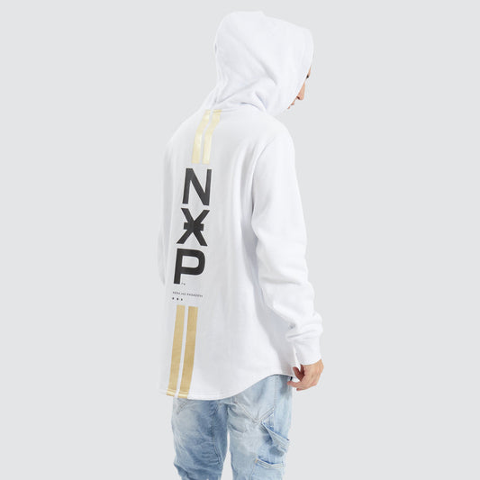 Nena And Pasadena Styche Hooded Dual Curved Sweater - Optical White