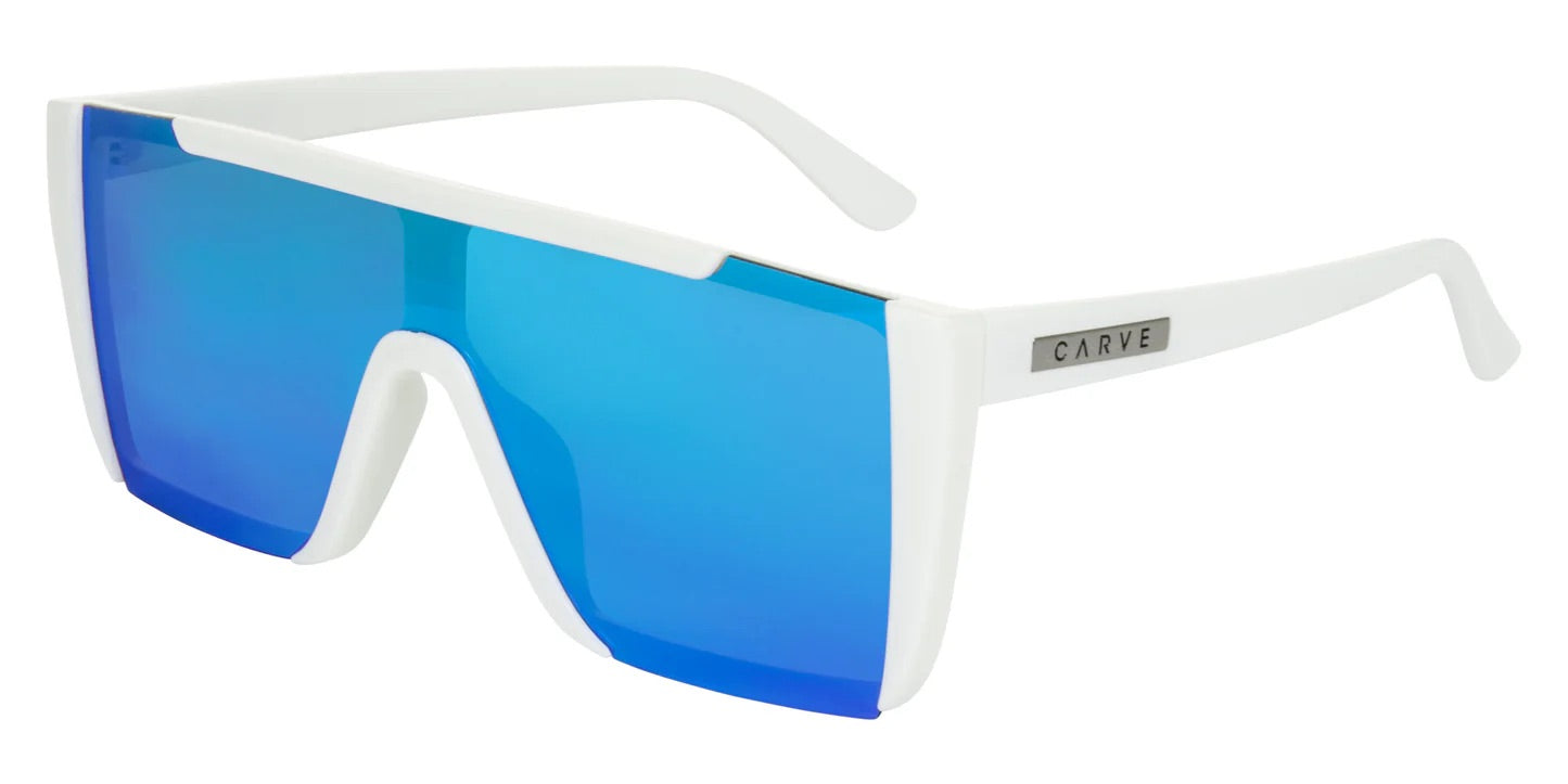 Carve Equinox - Gloss White Frame Grey Lens with Blue Iridium Lenses