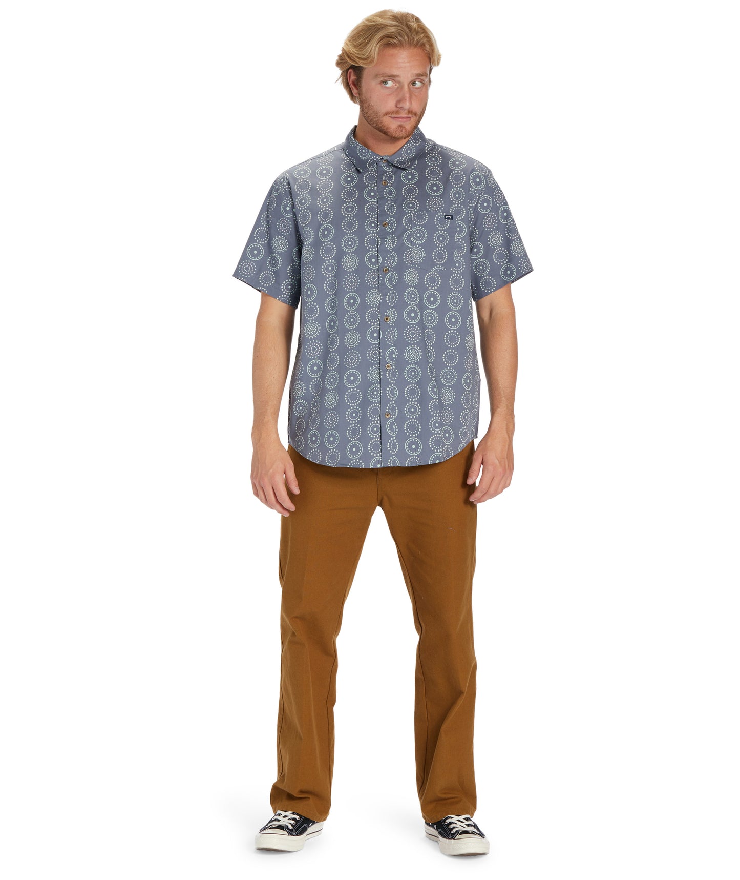 Billabong Sundays Mini SS Shirt - Blue Haze