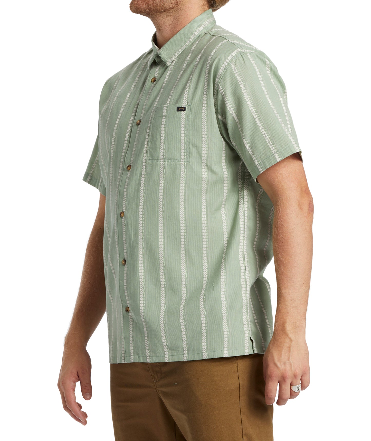 Billabong Sundays Jacquard Short Sleeve Shirt - Mist Green