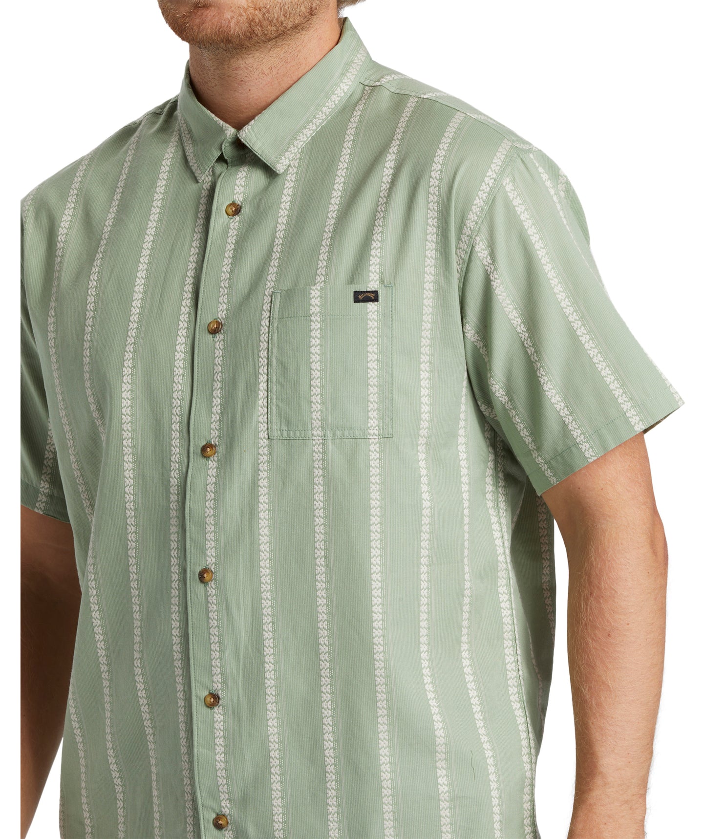 Billabong Sundays Jacquard Short Sleeve Shirt - Mist Green