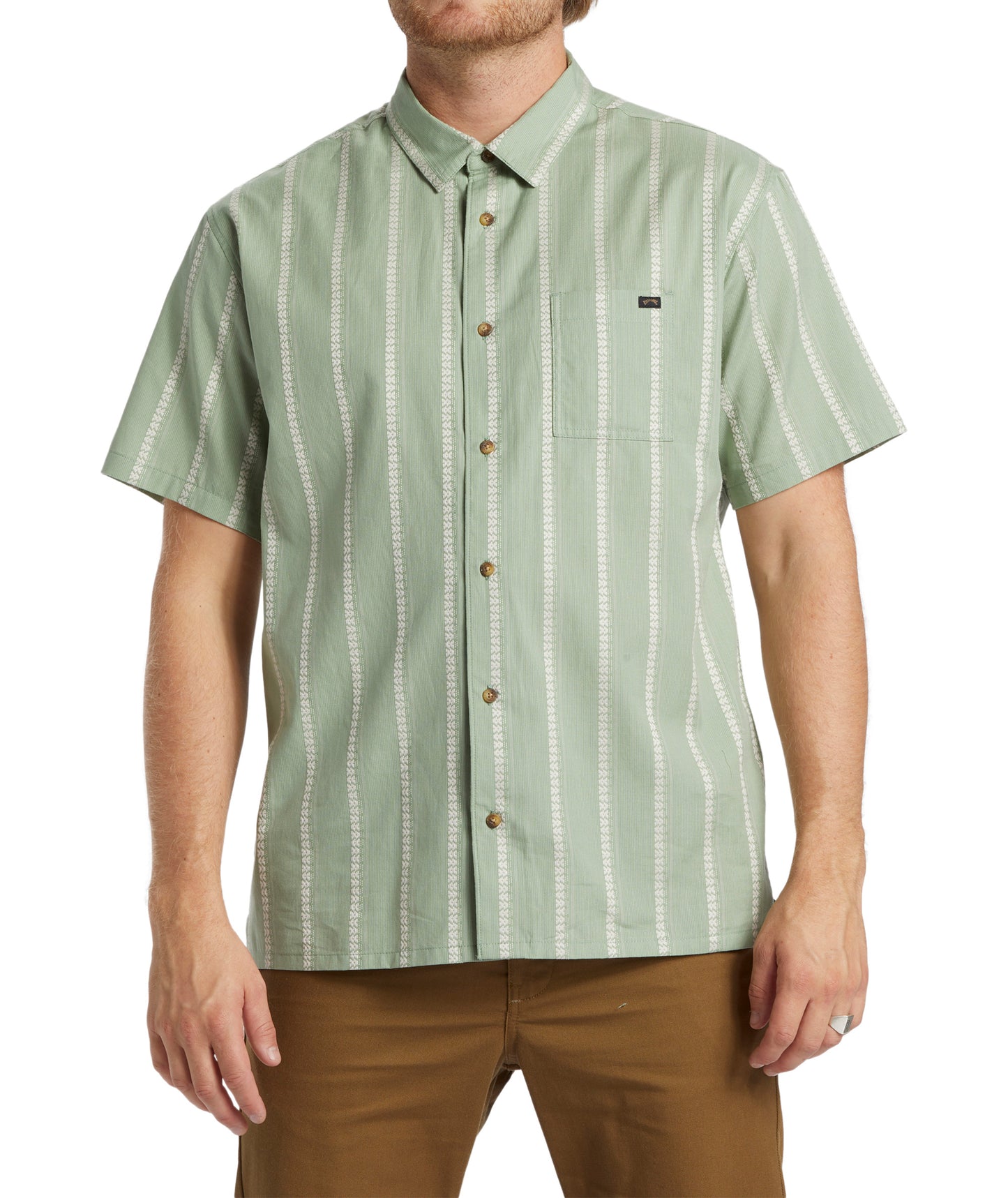 Billabong Sundays Jacquard Short Sleeve Shirt - Mist Green