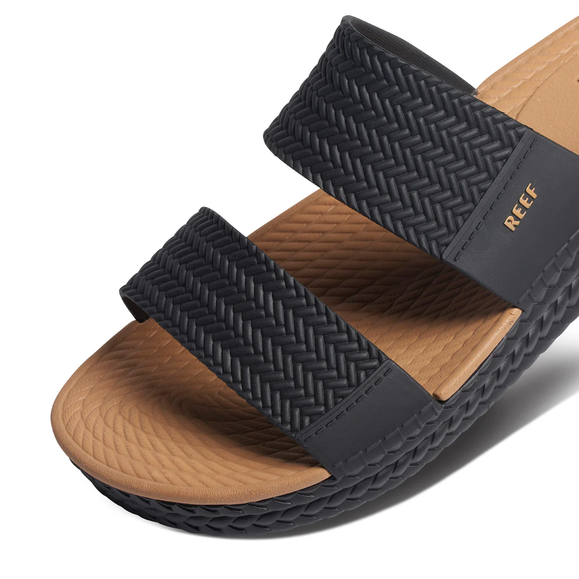 Reef Womens Water Vista Slide - Black/Tan