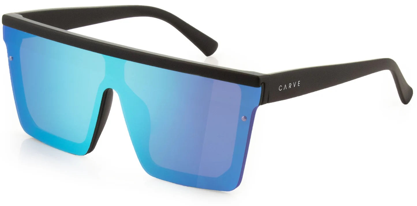 Carve Muse - Matt Black w Blue Iridium Lens