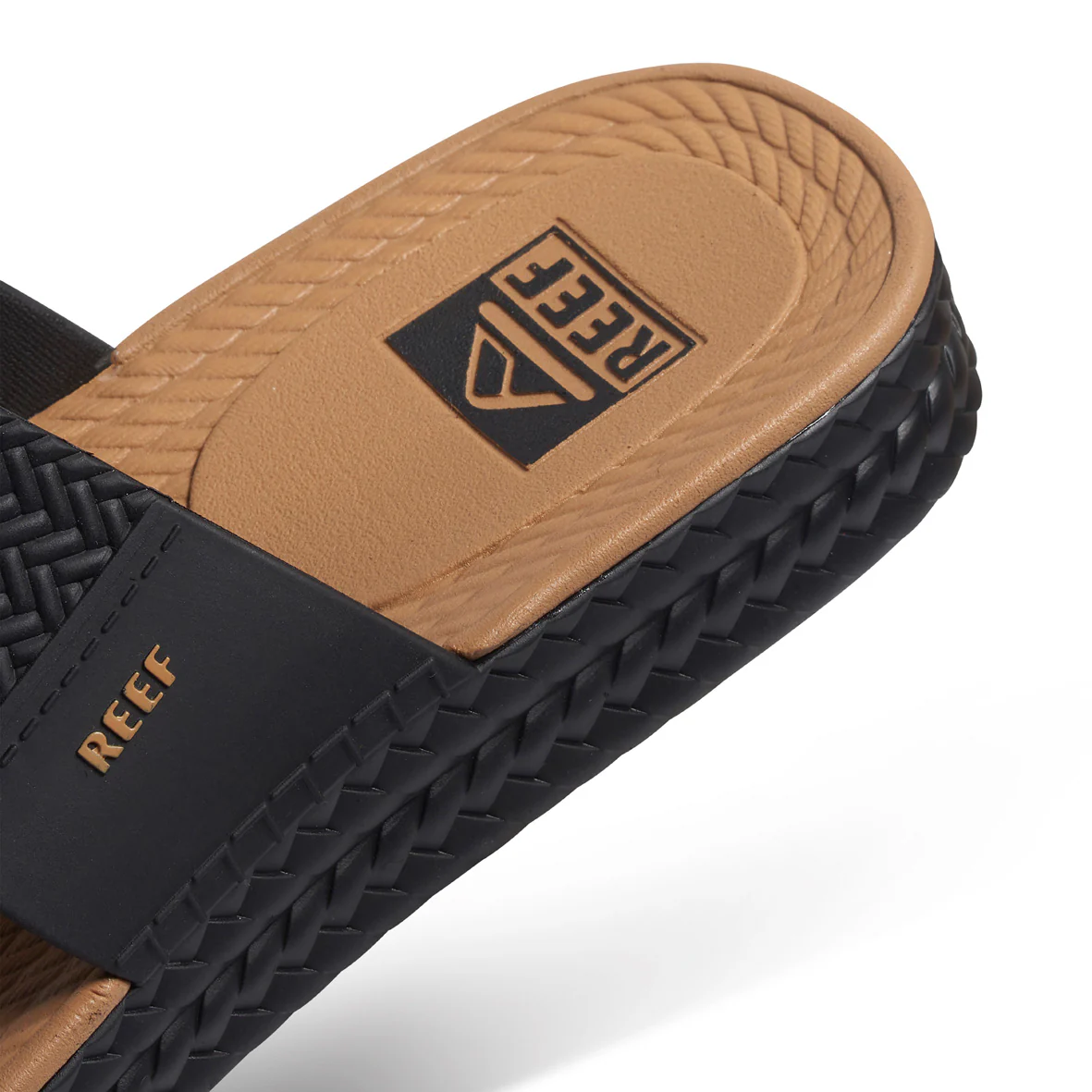 Reef Womens Water Vista Slide - Black/Tan