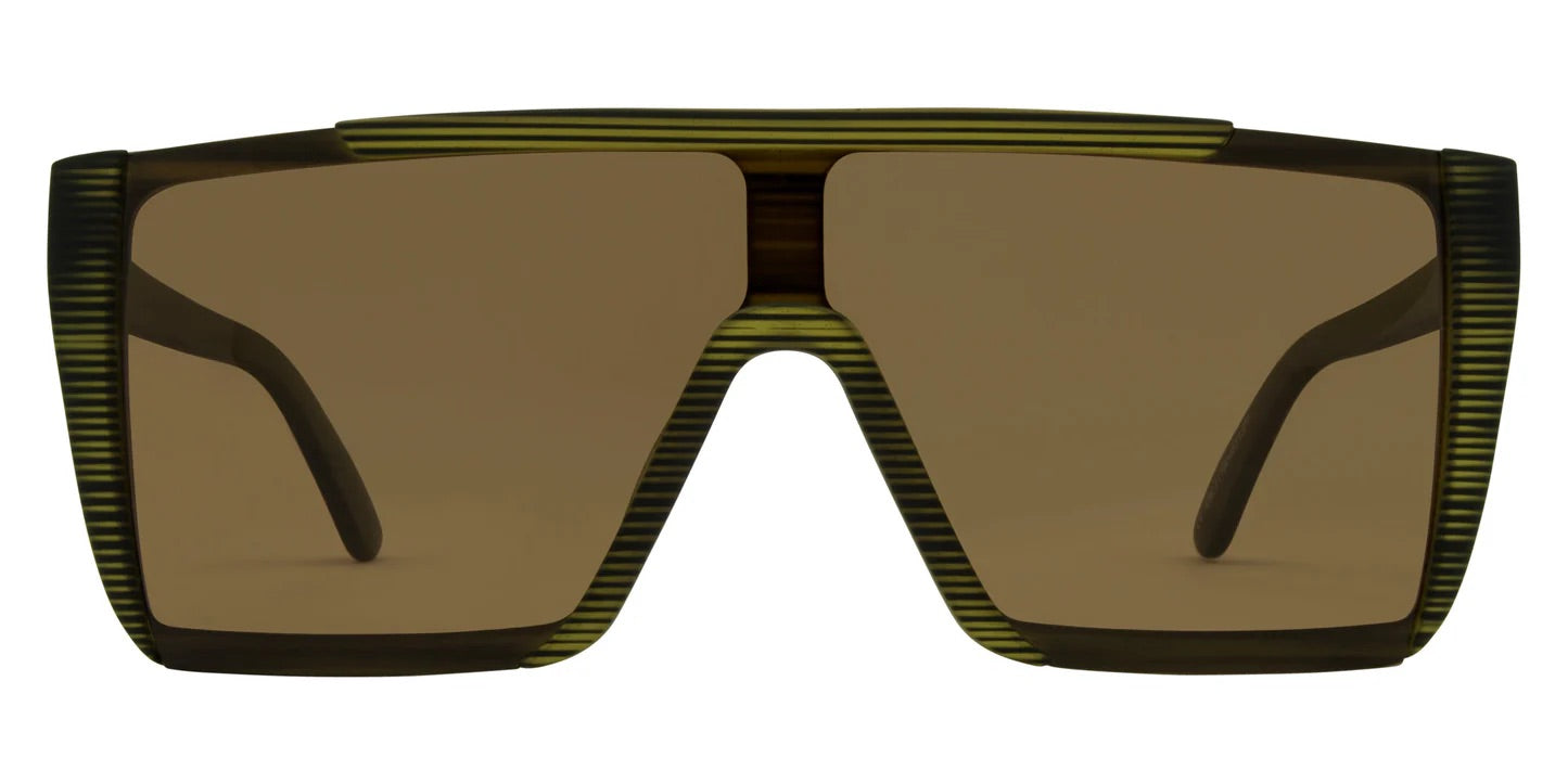 Carve Equinox - Matte Translucent Olive Streak Frame Brown Polarized Lens