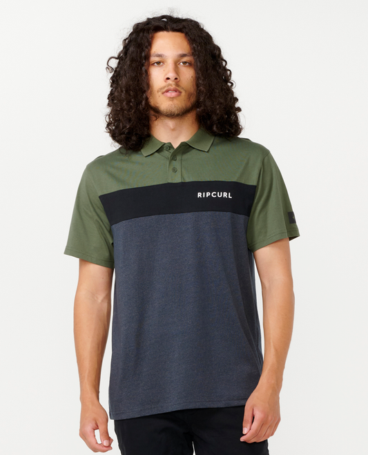 Rip Curl Undertow Panel Polo - Dark Olive