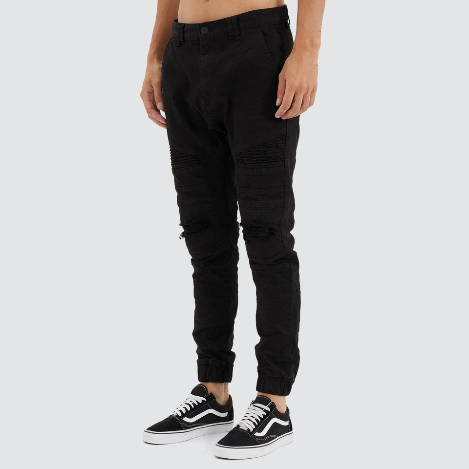 Nena And Pasadena Viper Denim Jogger - Black