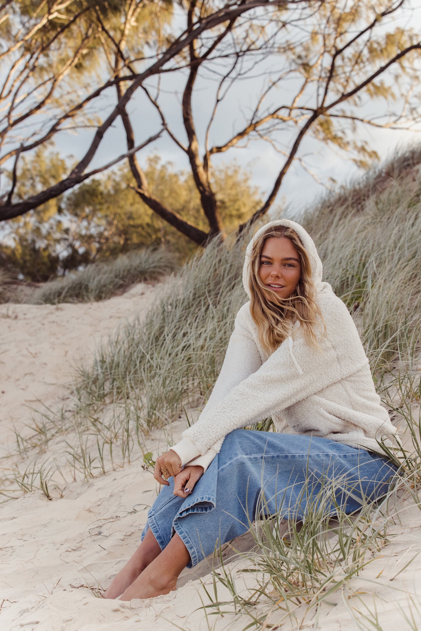 Carve Jasper Girls Pullover Hoodie - Natural Beige