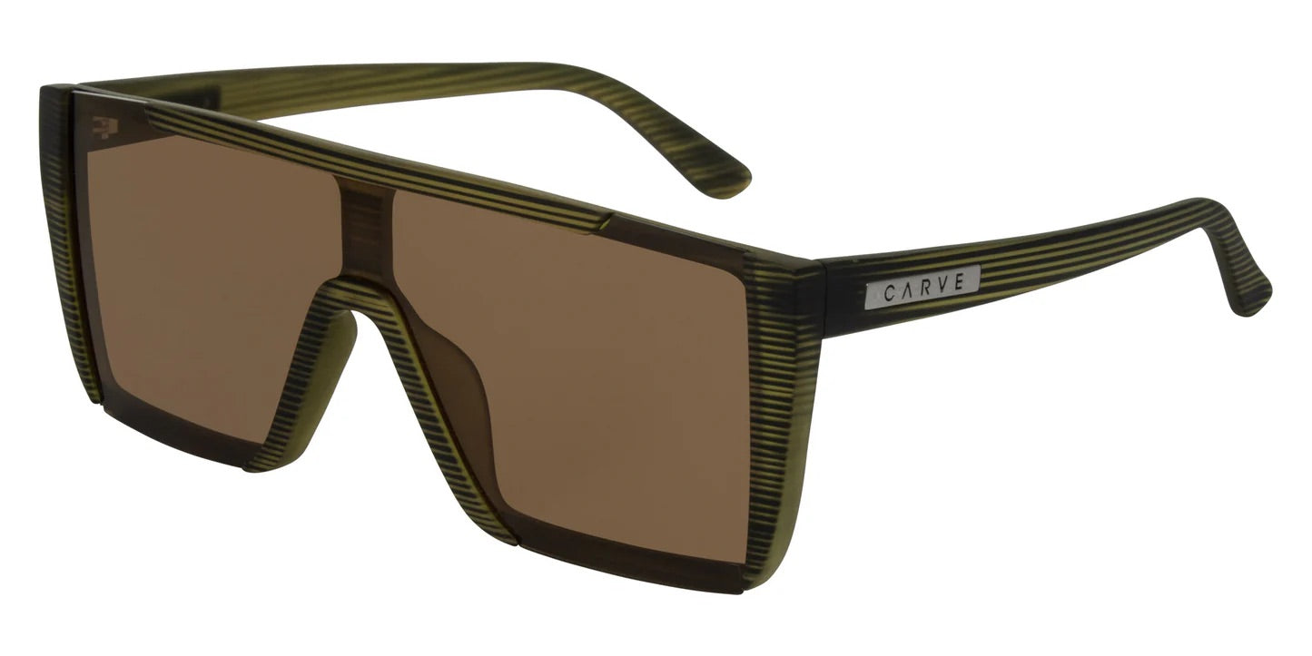 Carve Equinox - Matte Translucent Olive Streak Frame Brown Polarized Lens