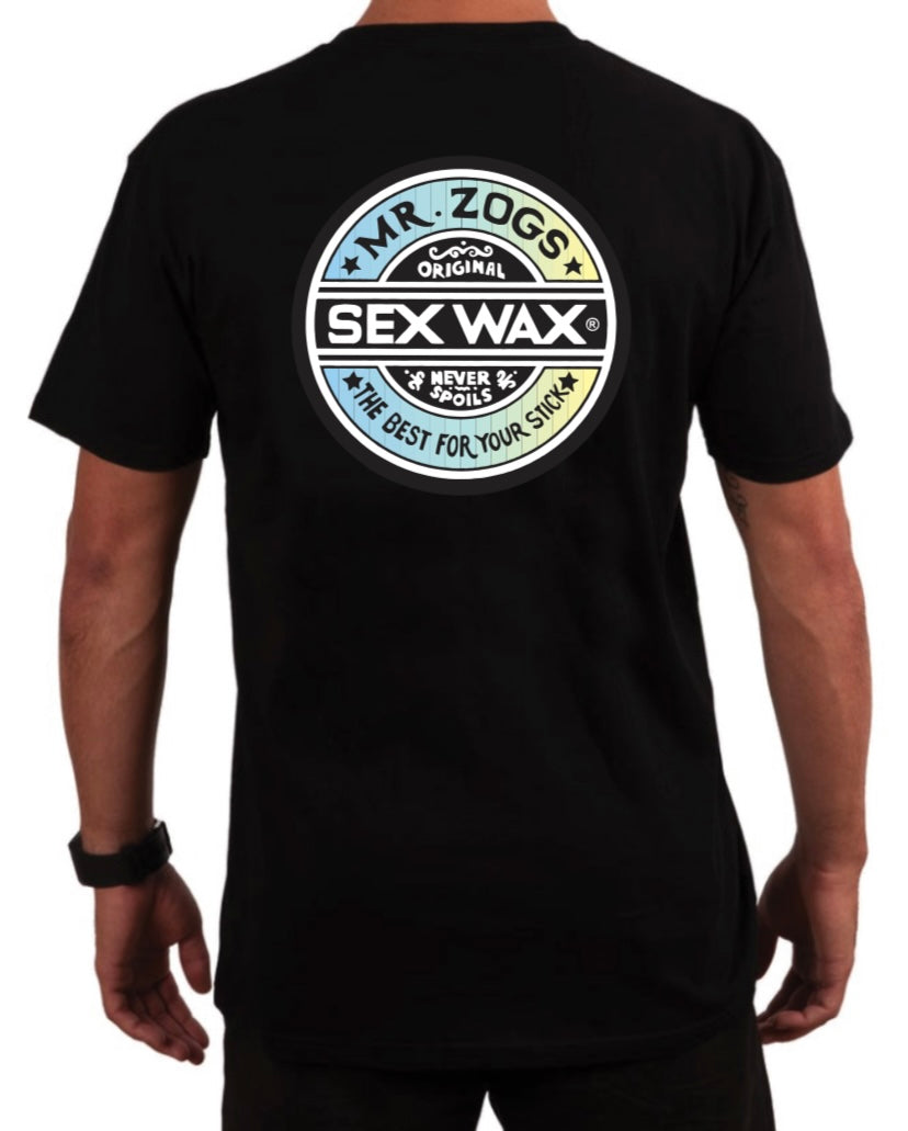 Sexwax Tee Fade Blue Green Blend - Black