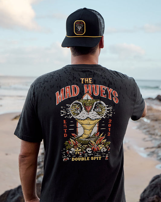 The Mad Hueys Double Spit Tee - Vintage Black