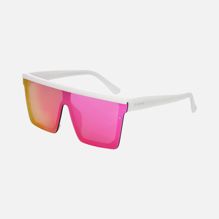 Carve Muse - Gloss White Hot Pink Orange Lens w/Pink Iridium Lens