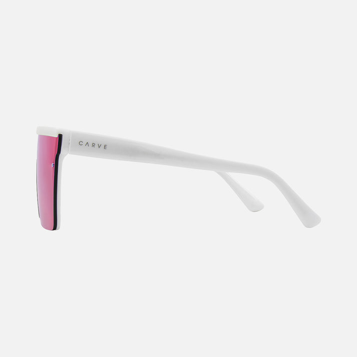 Carve Muse - Gloss White Hot Pink Orange Lens w/Pink Iridium Lens