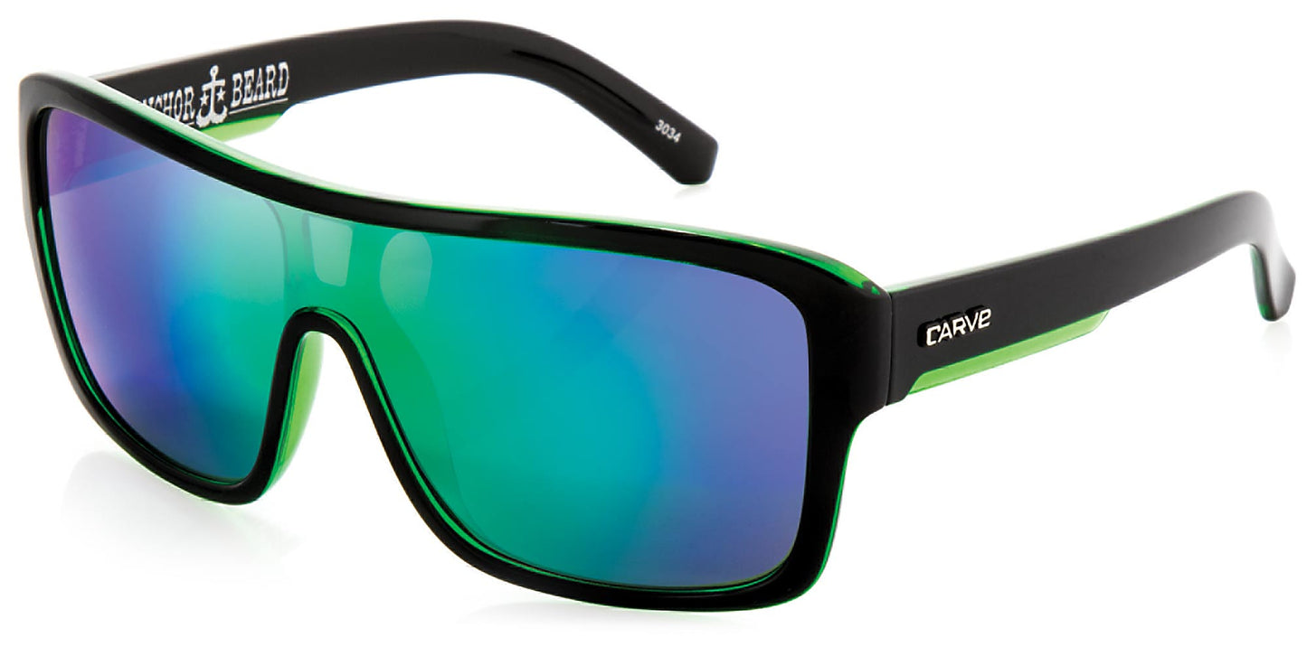 Carve Anchor Beard - Black Green Iridium Lens