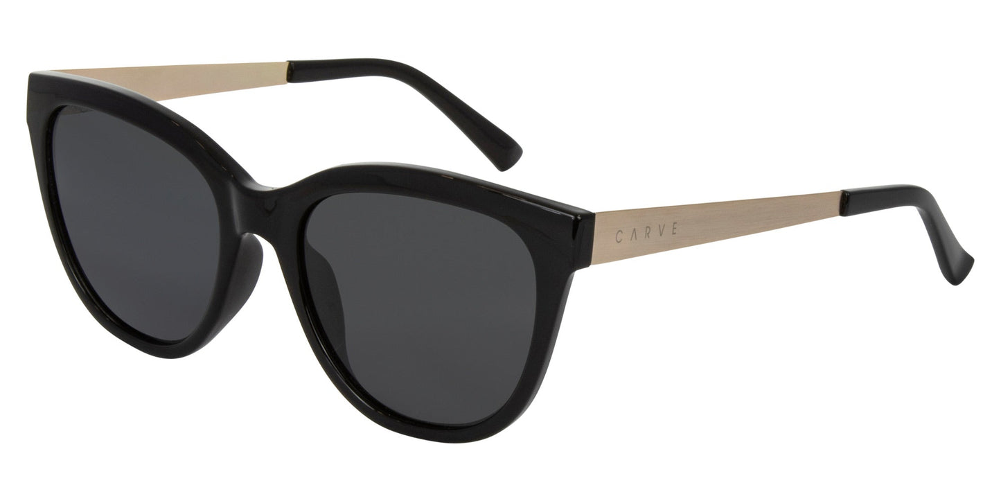 Carve Allure - Gloss Black Gold Grey Polarized Lens