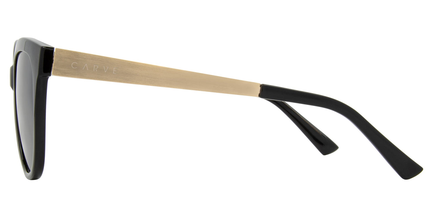 Carve Allure - Gloss Black Gold Grey Polarized Lens