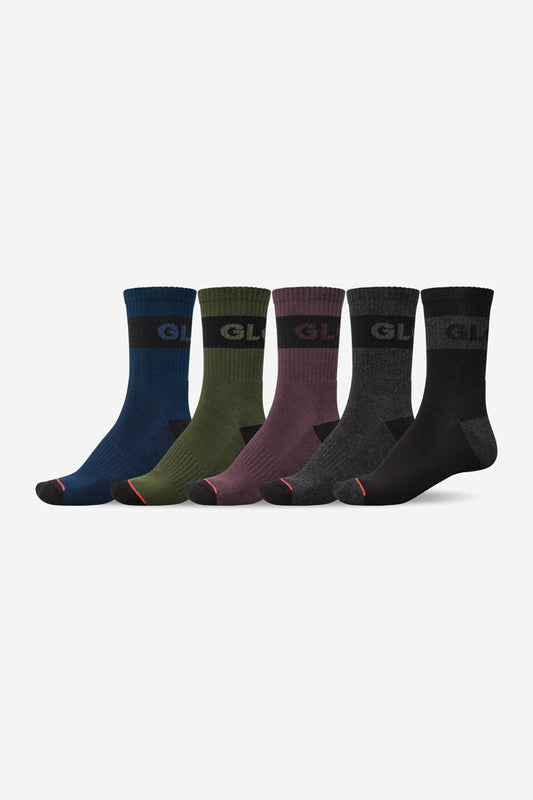 Globe Horizons Crew Sock (7-11) 5 Pack - Assorted