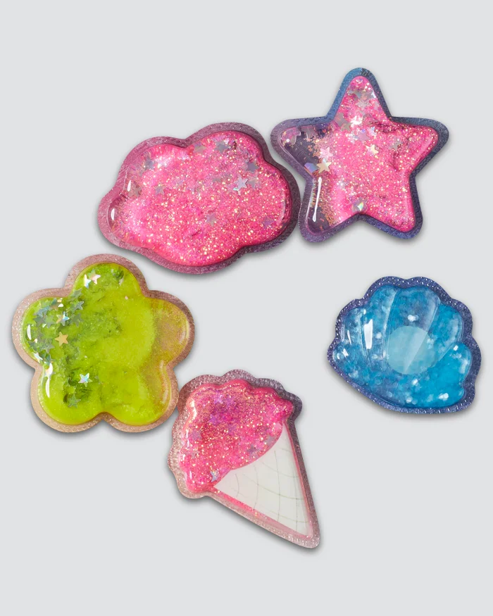 Crocs Jibbitz Charms 5 Pack - Squish Glitter Icons