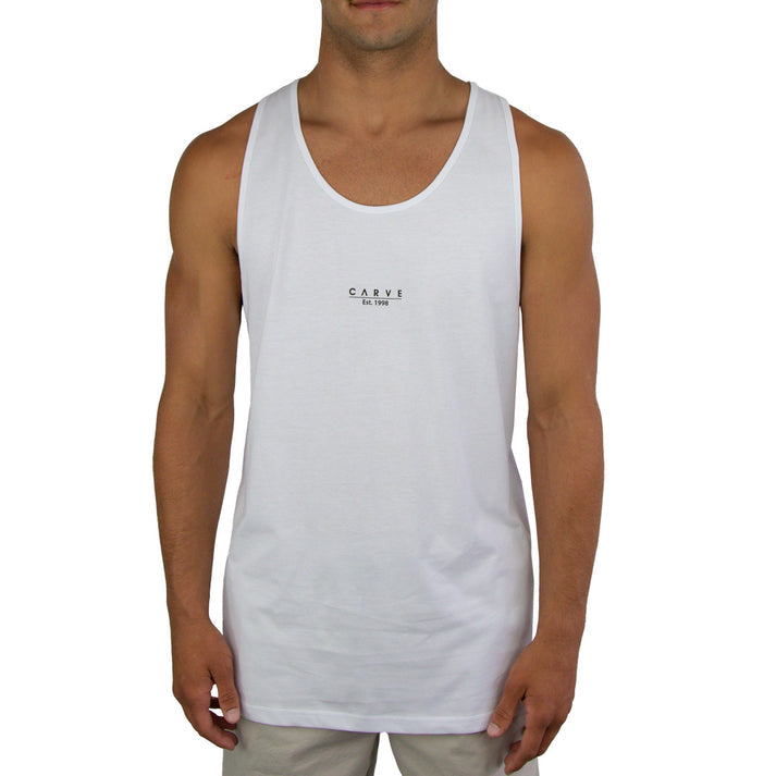 Carve Est.1998 Mens Singlet - White