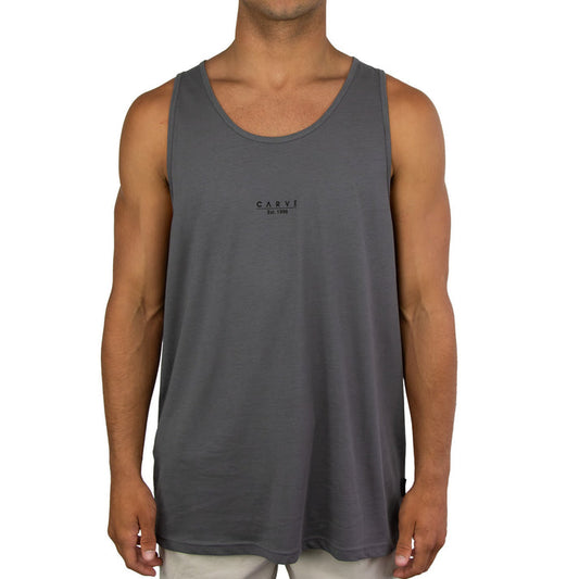 Carve Est.1998 Mens Singlet - Charcoal