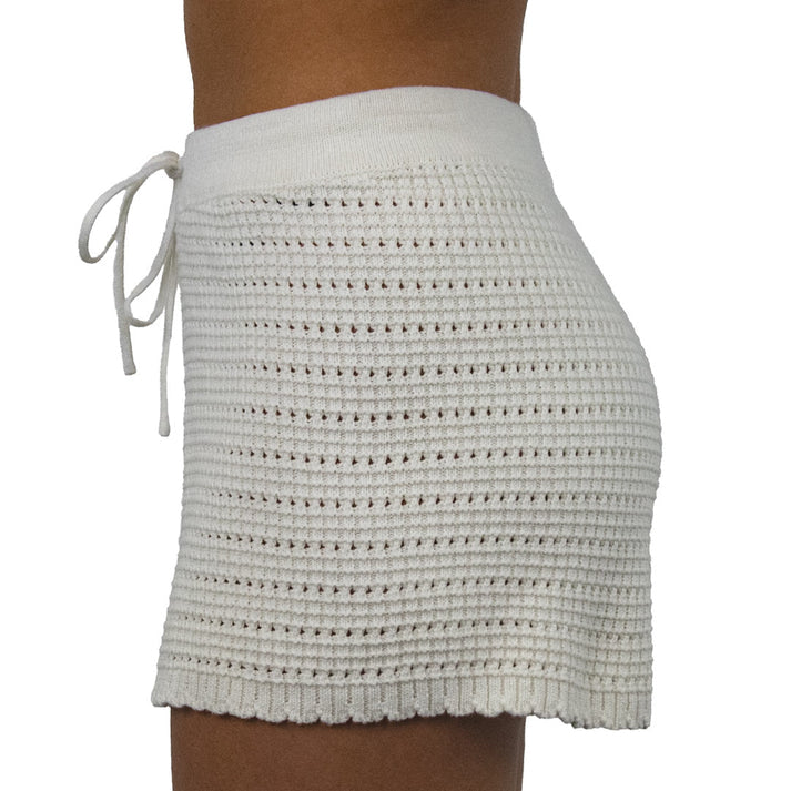 Carve Stevie Womens Crochet Short - Cream