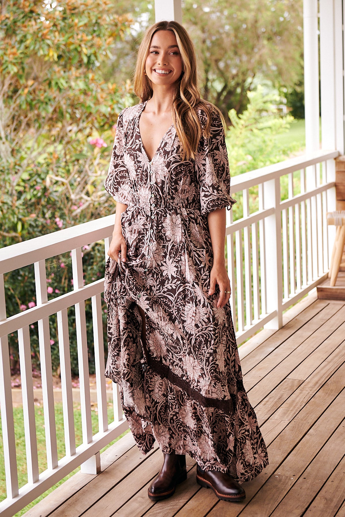 Jaase Molli Maxi Dress - Yumi Print