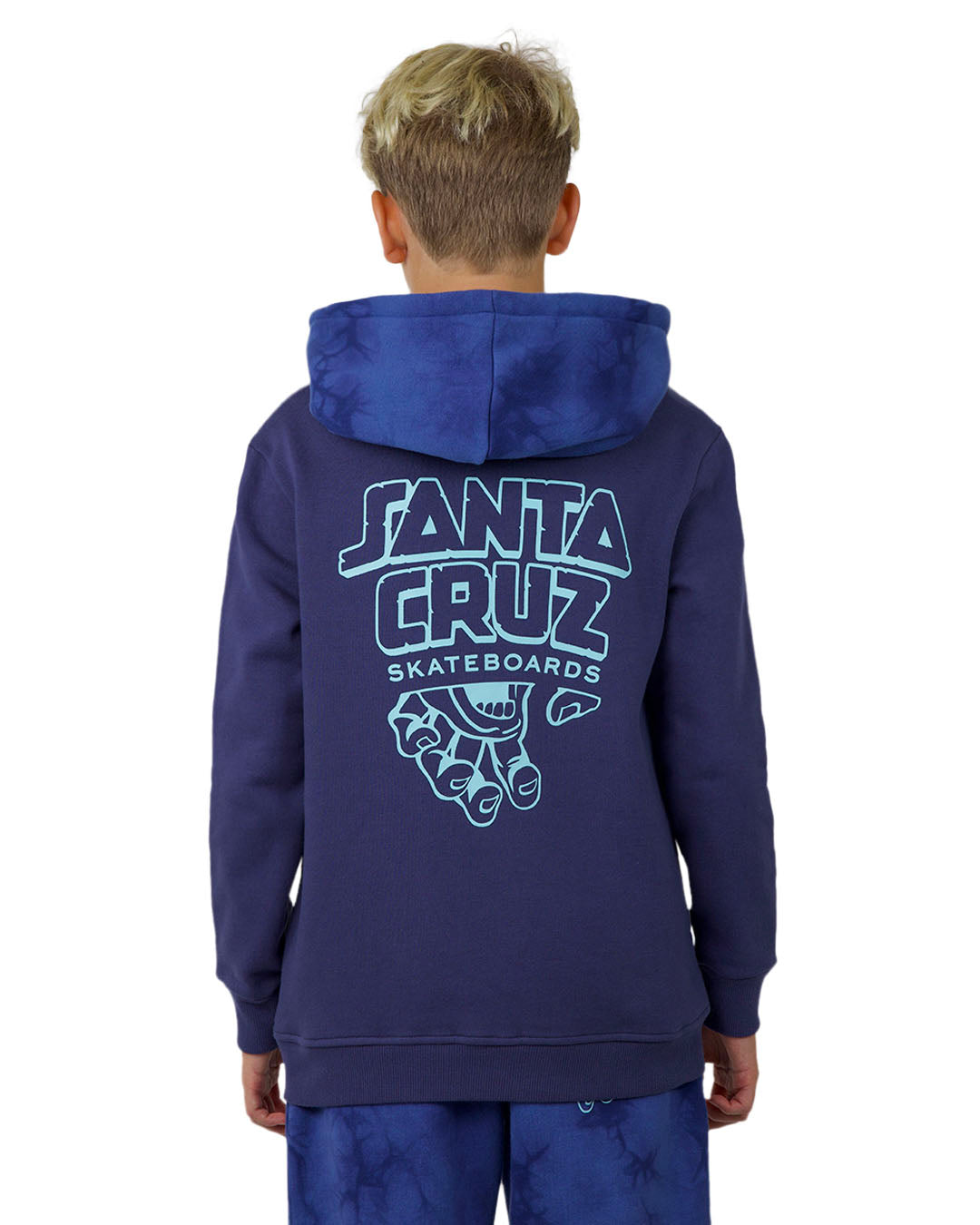 Santa Cruz Inherit Stacked Strip Hoody - Dark Blue Tie Dye