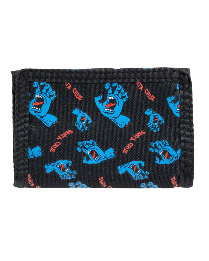 Santa Cruz Screaming Hand All Over Wallet - Black