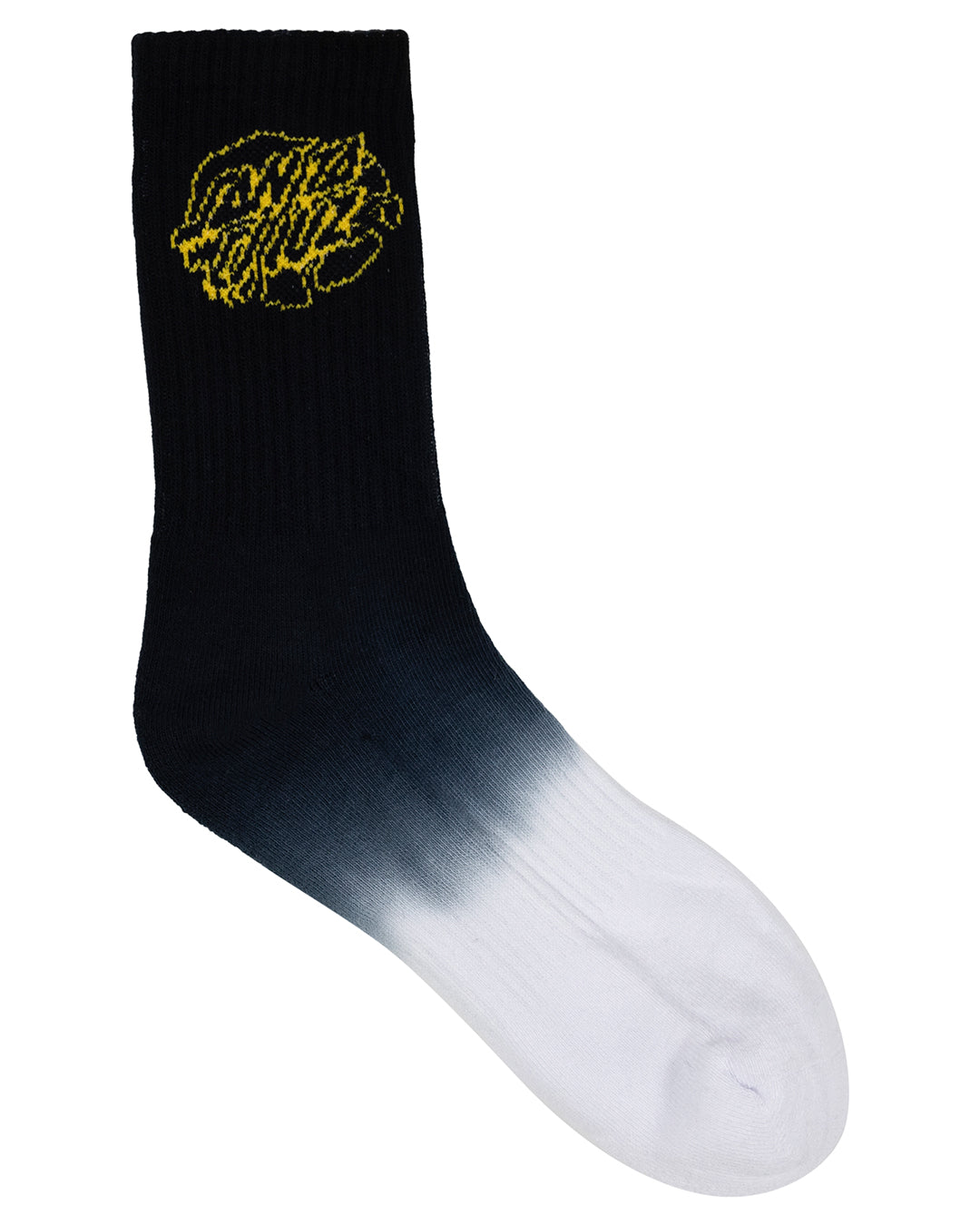 Santa Cruz Universal Oval Dot Crew Sock - 2 PK Youth 2-8 - Dark Blue Tie Dye/ Black Tie Dye