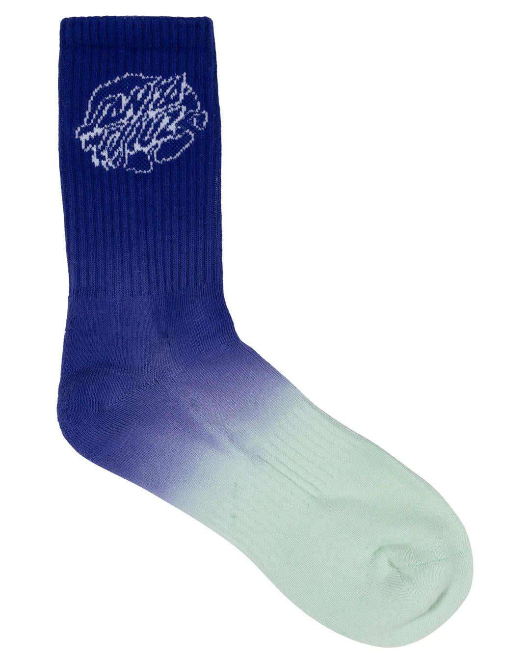 Santa Cruz Universal Oval Dot Crew Sock - 2 PK Youth 2-8 - Dark Blue Tie Dye/ Black Tie Dye