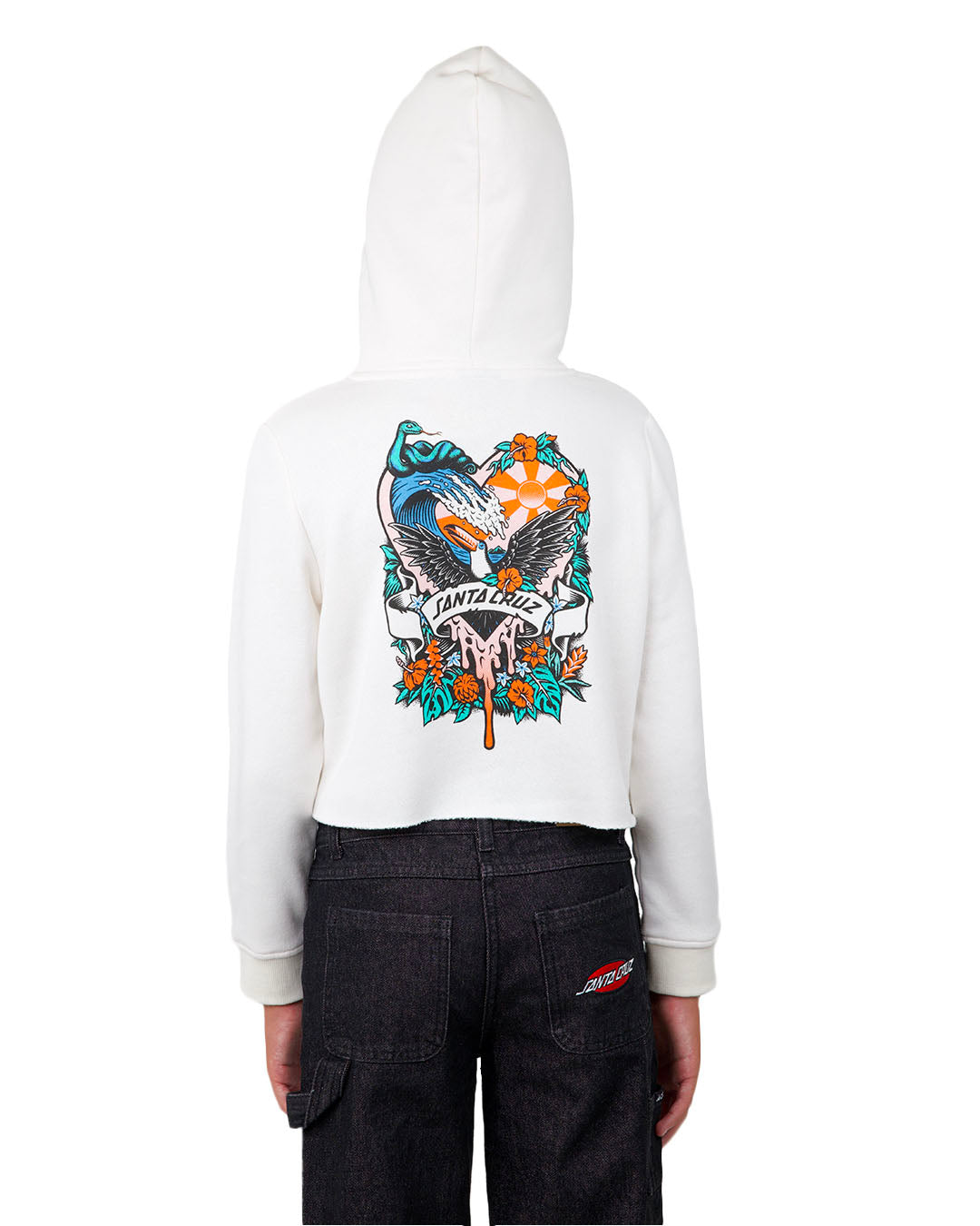 Santa Cruz ASP Floral Paradise Chest Hoody - Cream