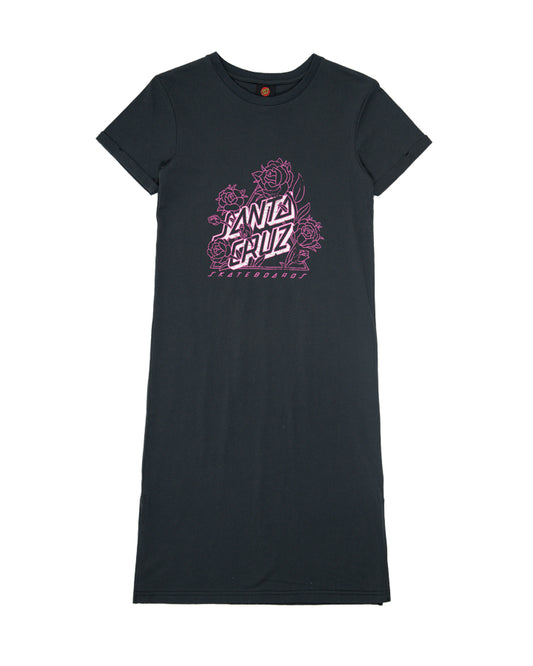 Santa Cruz Botanic Not A Dot Vintage Tee Dress - Washed Black