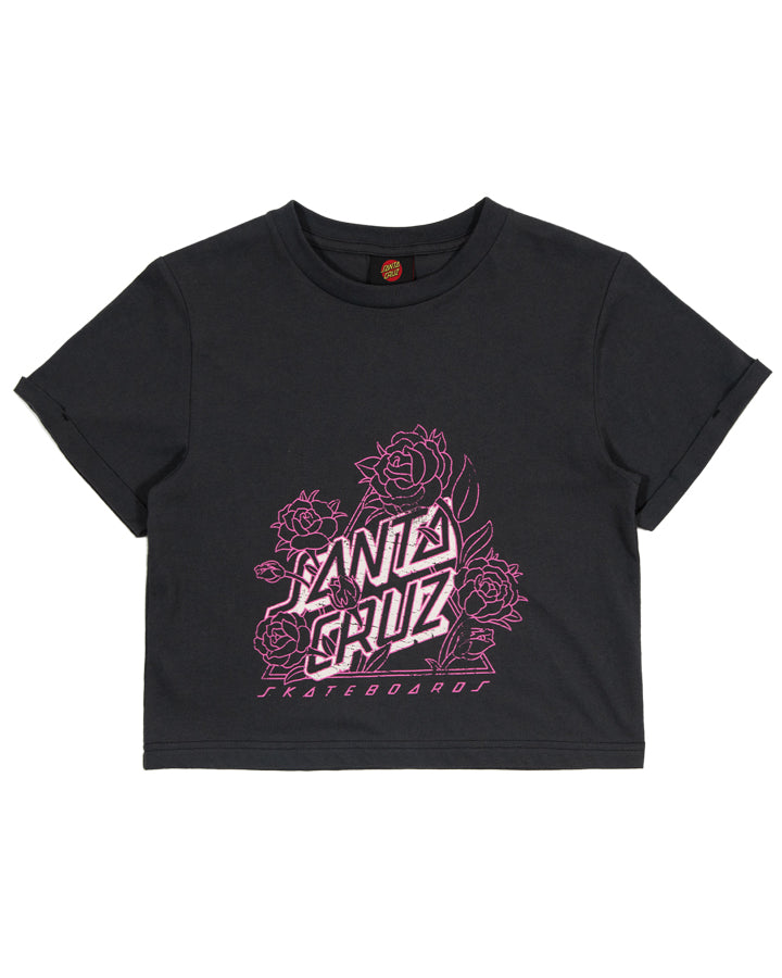 Santa Cruz Botanic Not A Dot Vintage Relaxed Tee - Washed Black