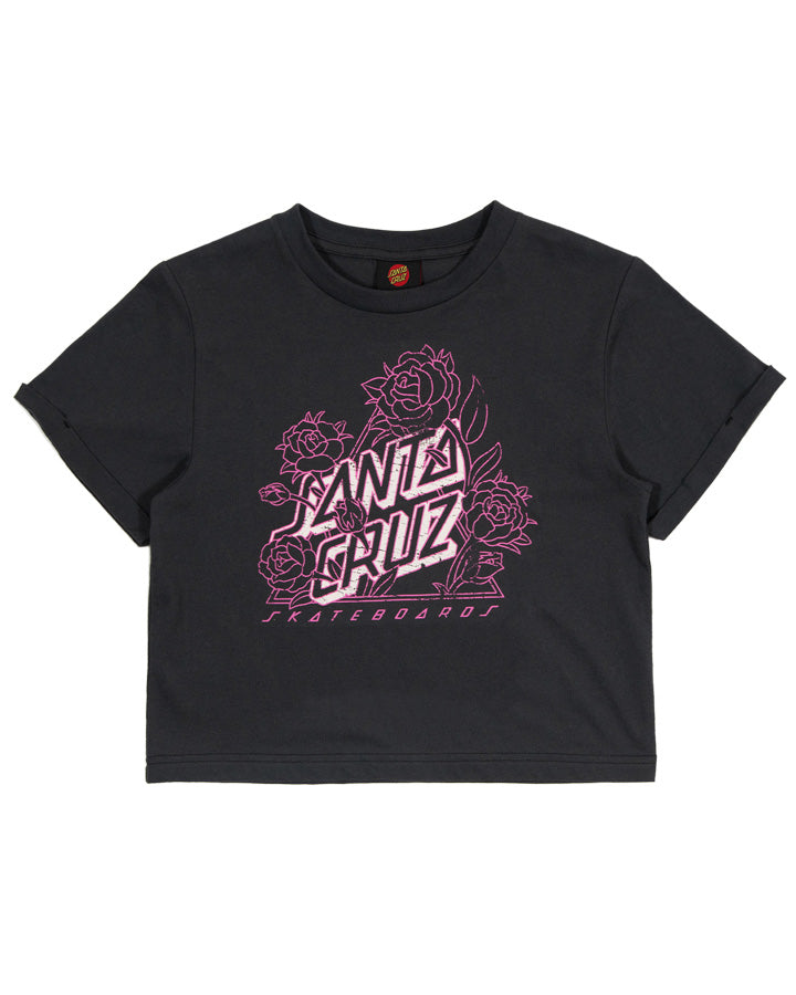 Santa Cruz Botanic Not A Dot Vintage Relaxed Tee - Washed Black