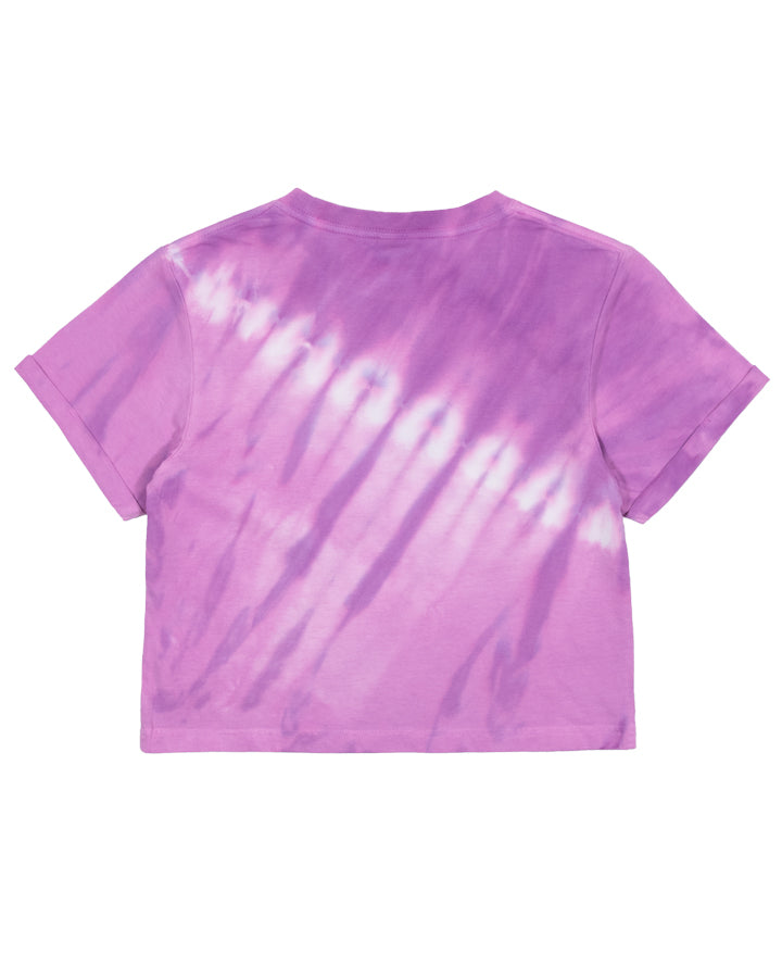 Santa Cruz Scattered Strip Crop Tee - Orchid Tye Dye