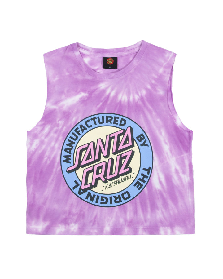 Santa Cruz MFG Dot Crop Muscle - Pale Pink Tie Dye