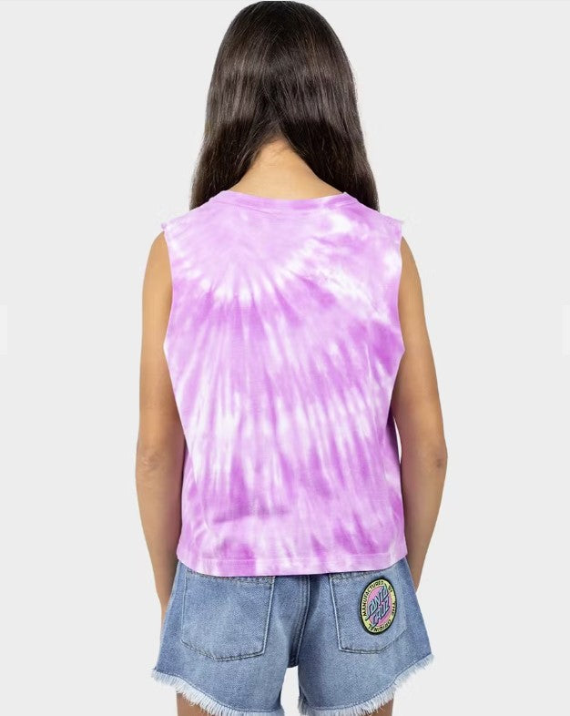 Santa Cruz MFG Dot Crop Muscle - Pale Pink Tie Dye