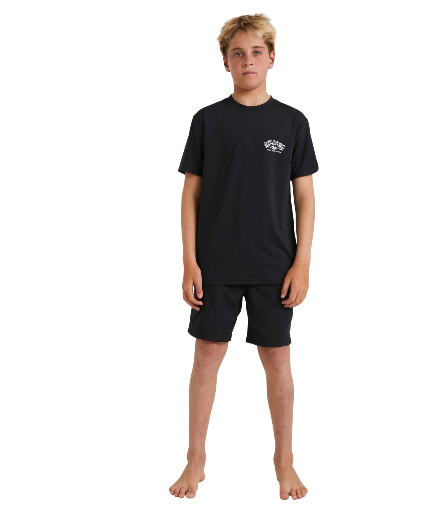 Billabong Boys Ransom LF SS Rashguard - Black