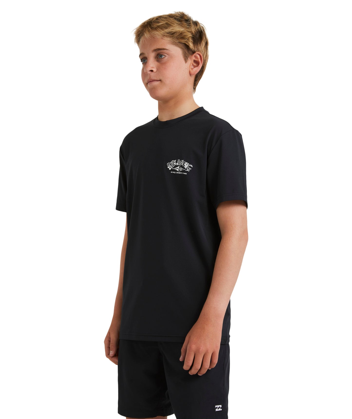 Billabong Boys Ransom LF SS Rashguard - Black