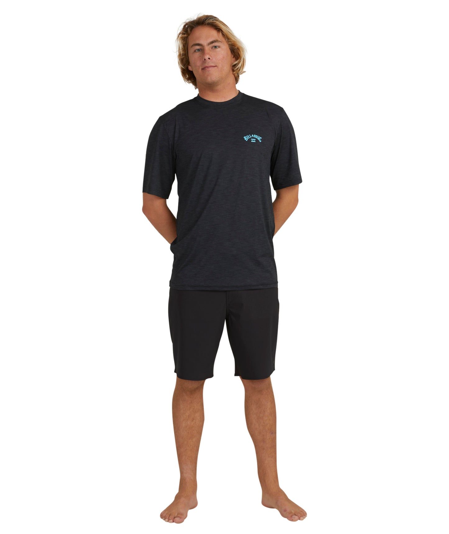 Billabong Shoreline LF SS Surf Tee - Black Heather